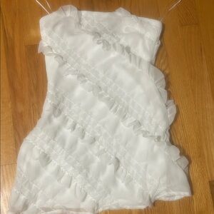 Princess Polly white ruffle shirt